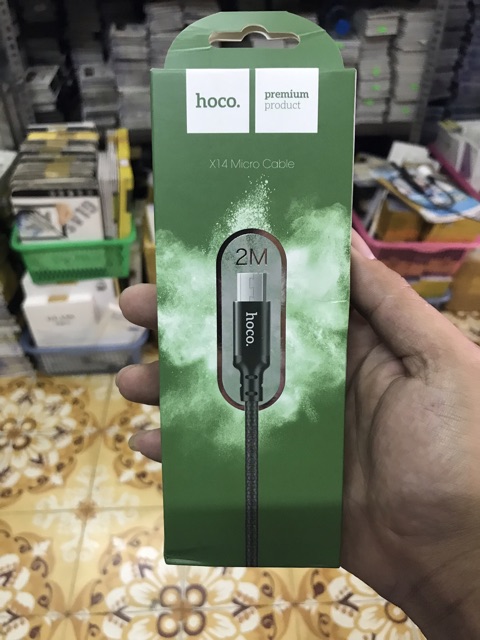 Dây cáp sạc hoco X14 chân micro bảo hành 1 tháng