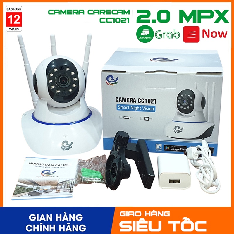 Camera Wifi 3 Râu xoay 360 độ, Độ Phân2.0Mpx  FULLHD Hồng Ngoại Lưu Trữ Lên 128G, Bảo Hành 12 tháng