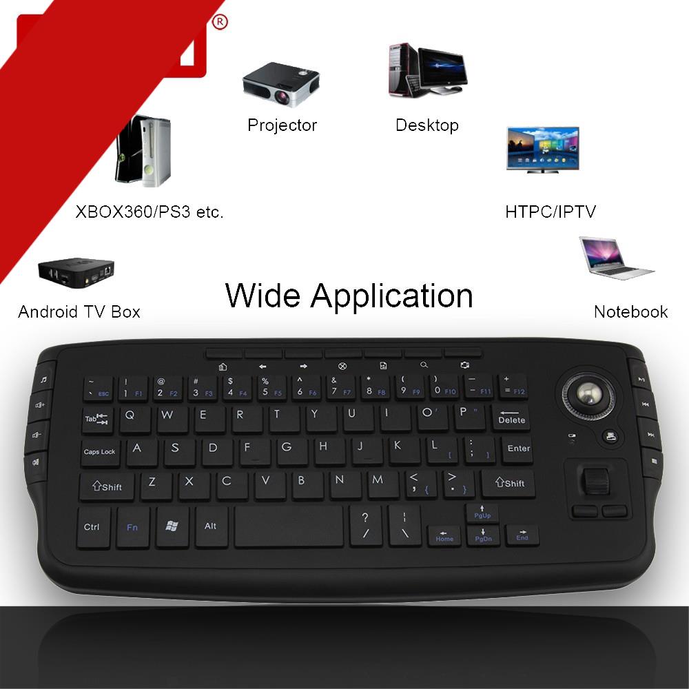 Chuột bàn phím 2.4G Mini không dây Trackball đa năng USB cho máy tính bảng/ máy tính bàn/ laptop