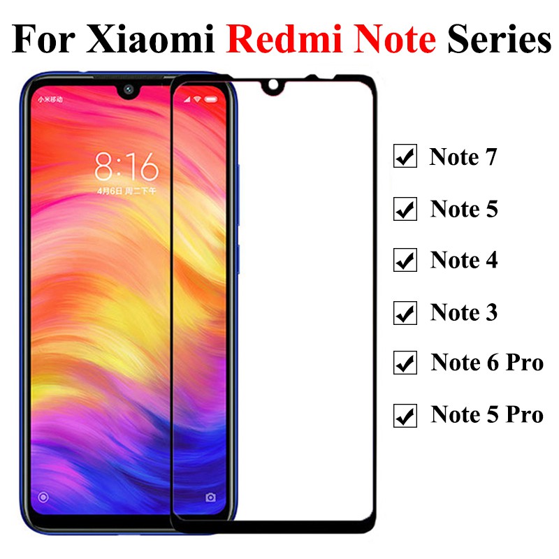 Kính Cường Lực Toàn Màn Hình Cho Xiaomi Redmi Note 10 10Pro 5 5a 5 5 Pro 6 6 Pro7 7Pro 8 8Pro 9S