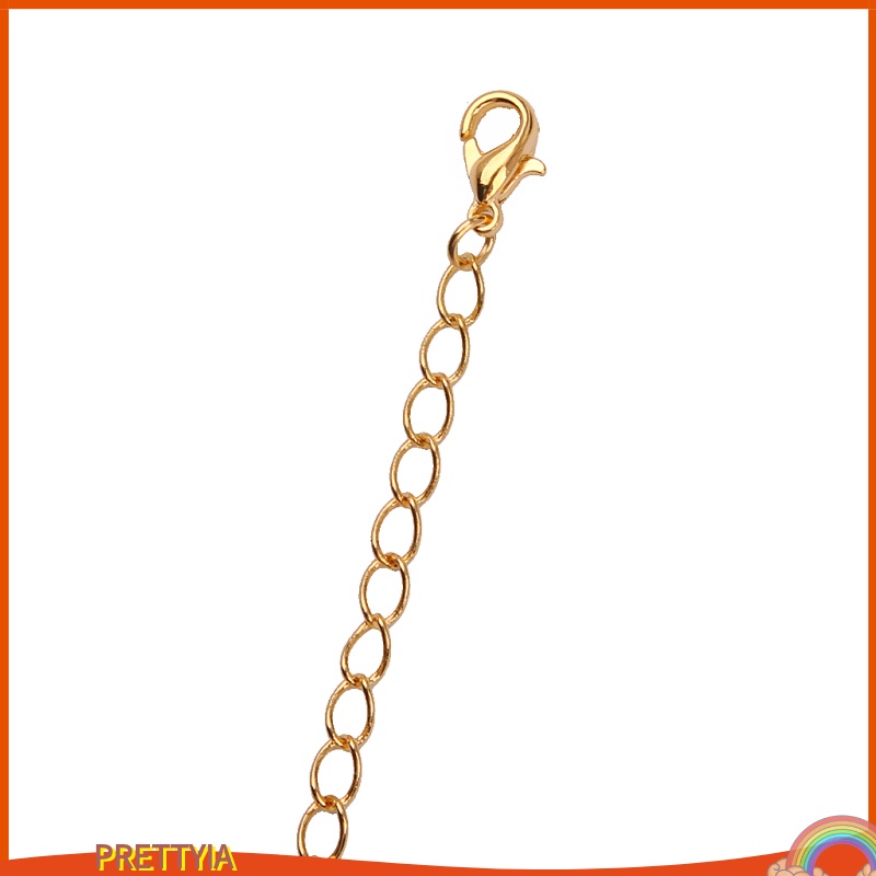 Bộ 10 dây xích nới rộng dây chuyền bằng hợp kim có móc gài càng cua mạ vàng 75mm