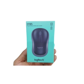 Chuột không dây Logitech M185 (USB/Xám đen)