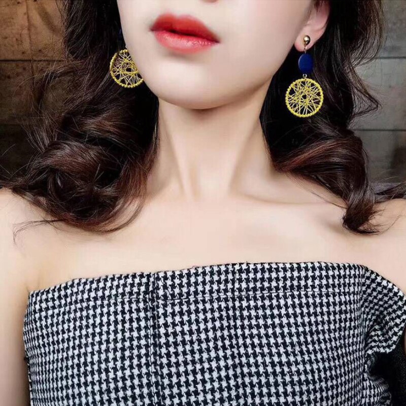 Khuyên tai tua rua phong cách bohemian cổ điển thời trang cho nữ