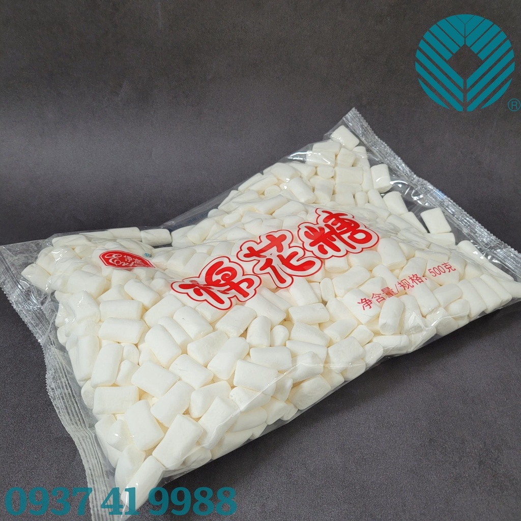 Kẹo xốp Marshmallow trắng, kẹo nougat trắng 500g (chỉ còn loại hạt nhỏ)
