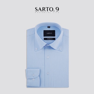 Sơ mi nam, xanh nhạt , cổ button down, Sarto9 vải Cotton thoáng mát