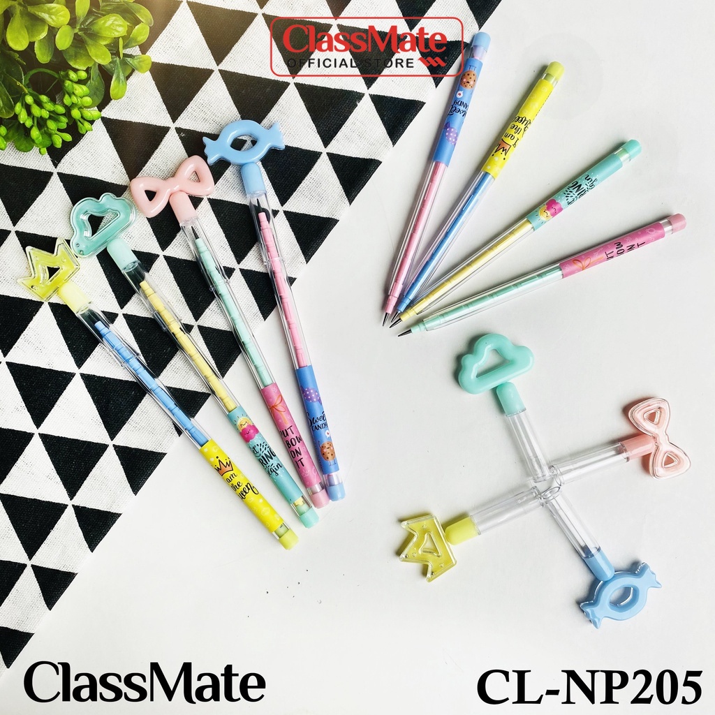 Bút Chì Khúc 2B CLASSMATE Hình Đám Mây, Nét Bút Mịn, Dùng Cho Bé Luyện Viết Chữ CL-NP205