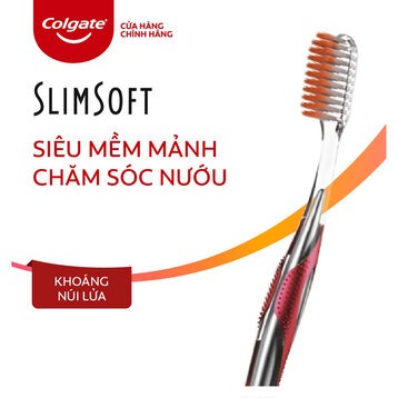 Bàn Chải Đánh Răng Colgate Slimsoft Lông Chải Phủ Khoáng Núi Lửa