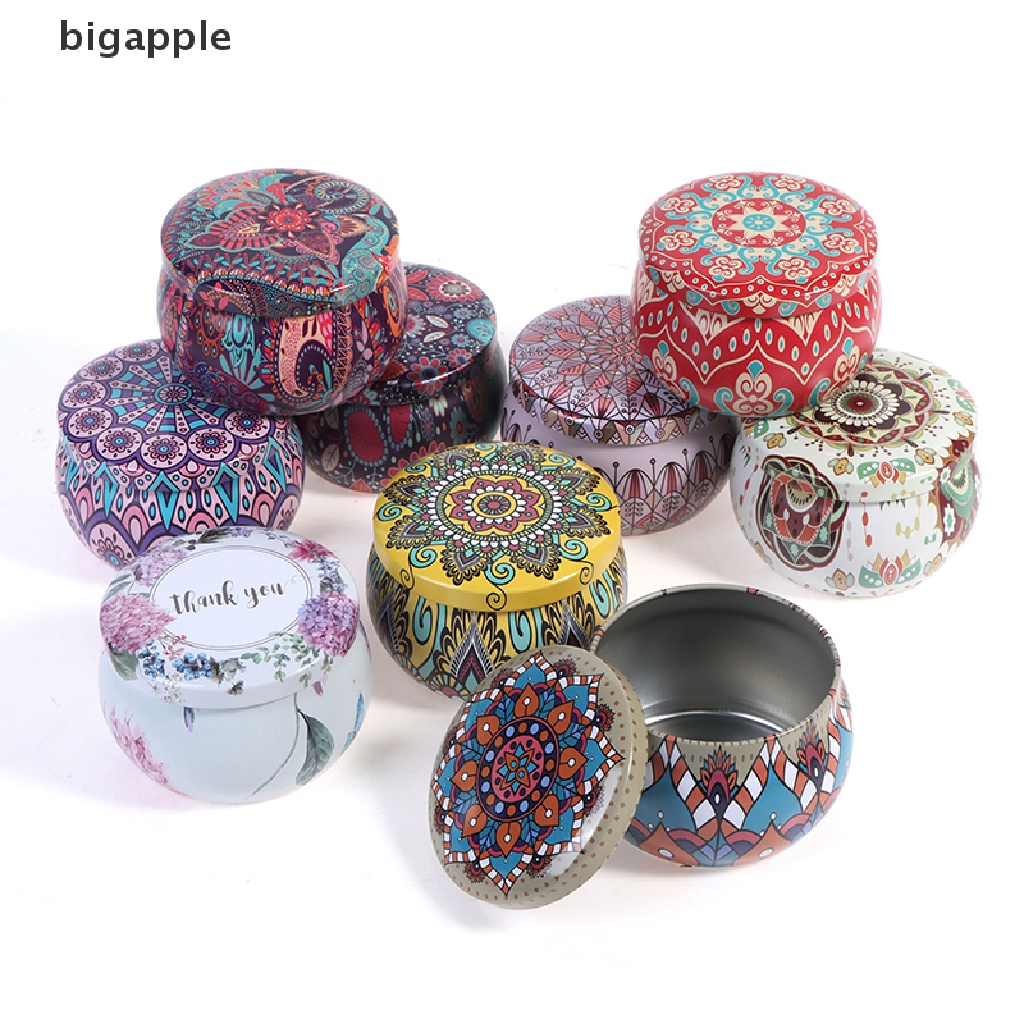 Bigapple Hộp Thiếc Rỗng 4OZ Thanh Lịch Đựng Nến Đậu Nành