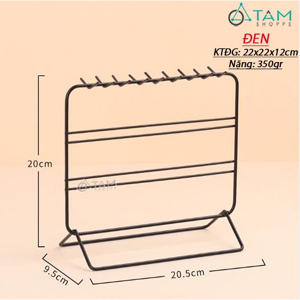 Giá treo phụ kiện trang sức để bàn bằng sắt H-GTPK-01