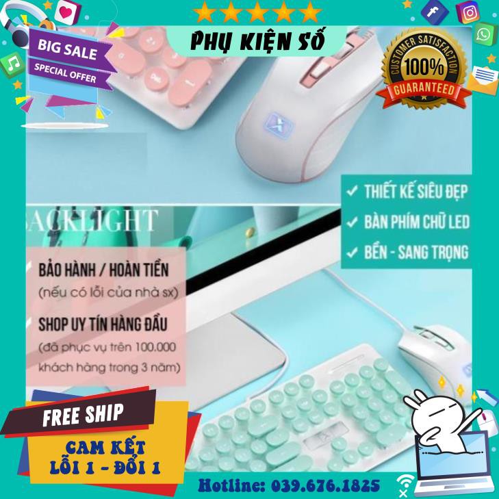 💥BH 6 THÁNG💥 Bộ Bàn Phím Và Chuột Siêu Xinh N518 Cao Cấp Có Đèn Led Sáng Chữ, Phím Bấm Siêu Chuẩn | BigBuy360 - bigbuy360.vn
