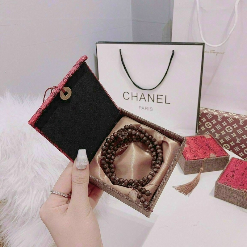 [Kèm hộp gỗ] Vòng tay trầm hương 108 hạt hàng chuẩn