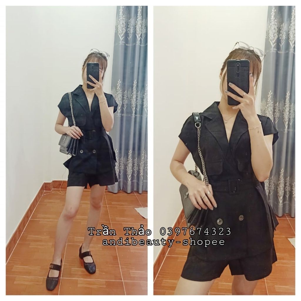 Sét Bộ Vest Đùi Nữ🍓FREESHIP🍓 Đồ Bộ Cao Cấp Thời Trang Vải Đũi Xịn Siêu Hot