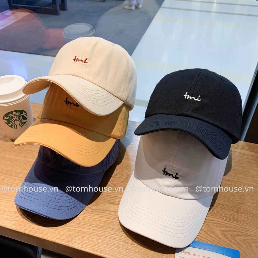 Mũ lưỡi trai, nón kết đội đầu chữ Tmi vải cotton cao cấp phụ kiện thời trang Unisex Tom House