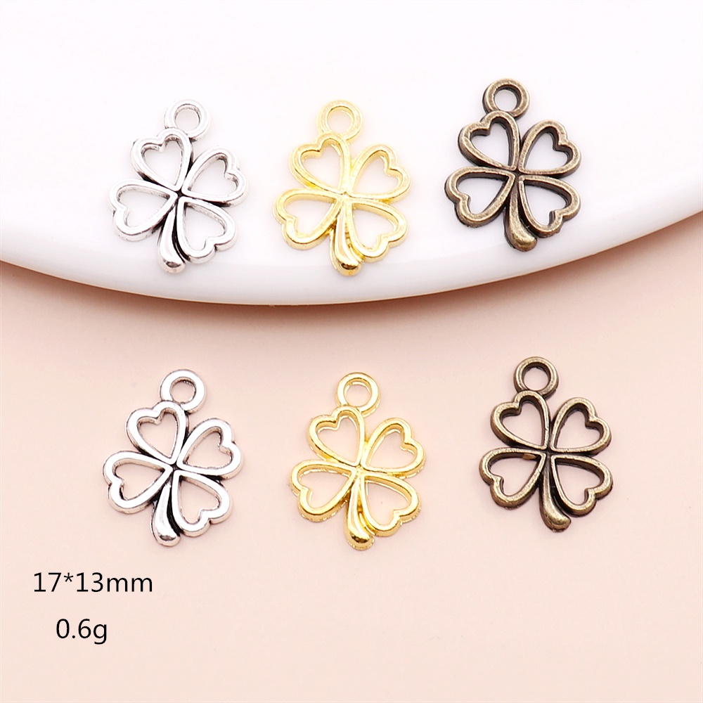 Set 30 Mặt Vòng cổ Hình Cỏ Ba Lá Phong Cách Vintage