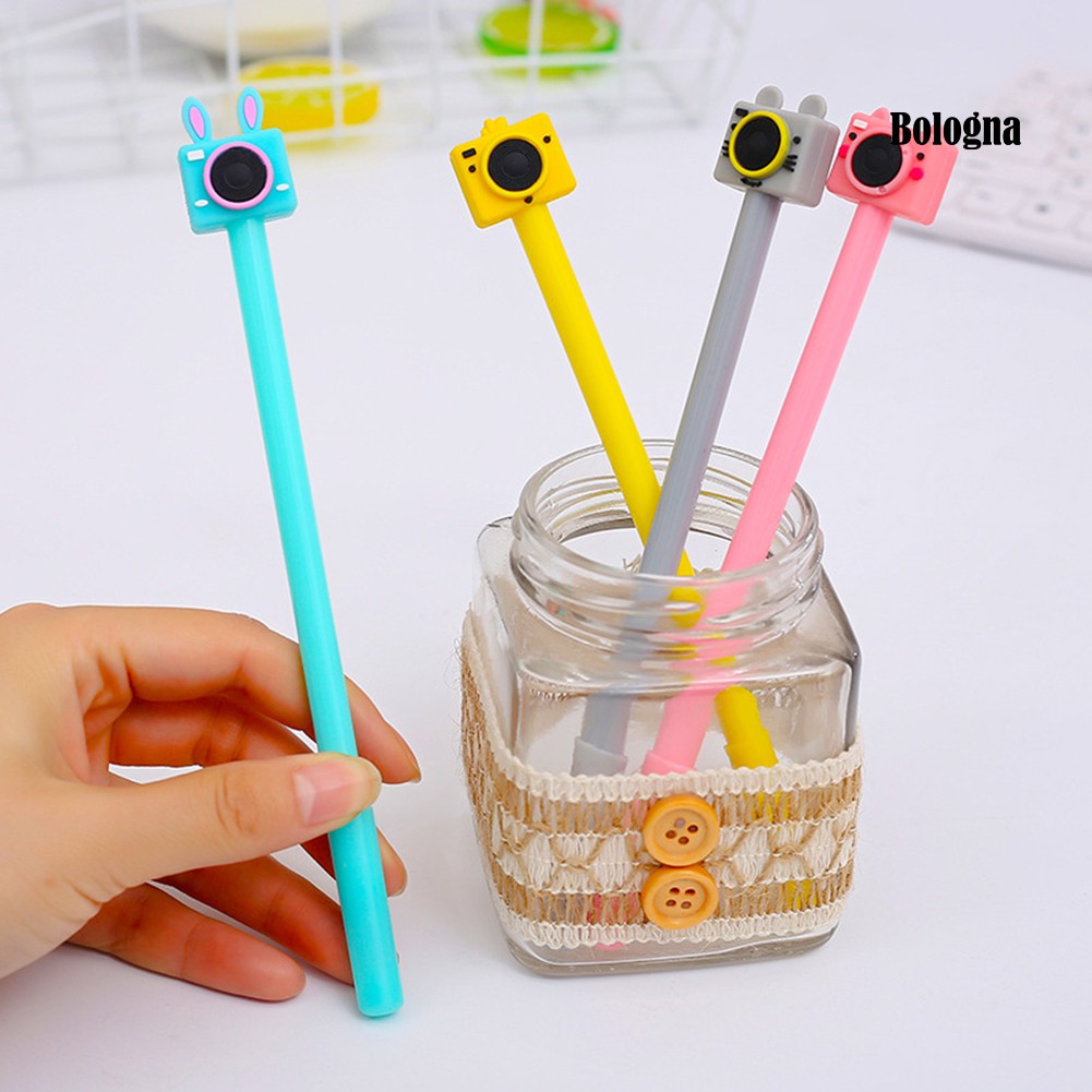 [Mùa tựu trường]0.38mm Mini Camera Black Ink Gel Pen Marker Student School Office Stationery