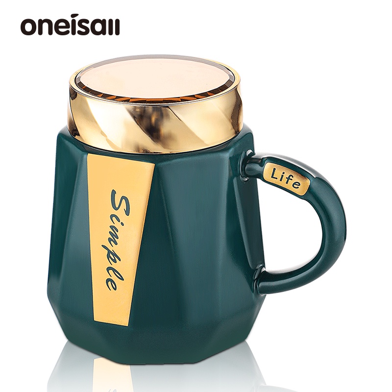 Cốc uống cà phê ONEISALL bằng sứ dung tích 500ml tiện dụng
