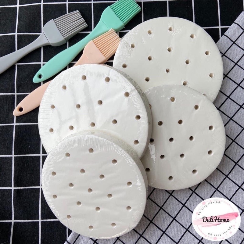 100 Giấy nến tờ 22cm lót nồi chiên không dầu