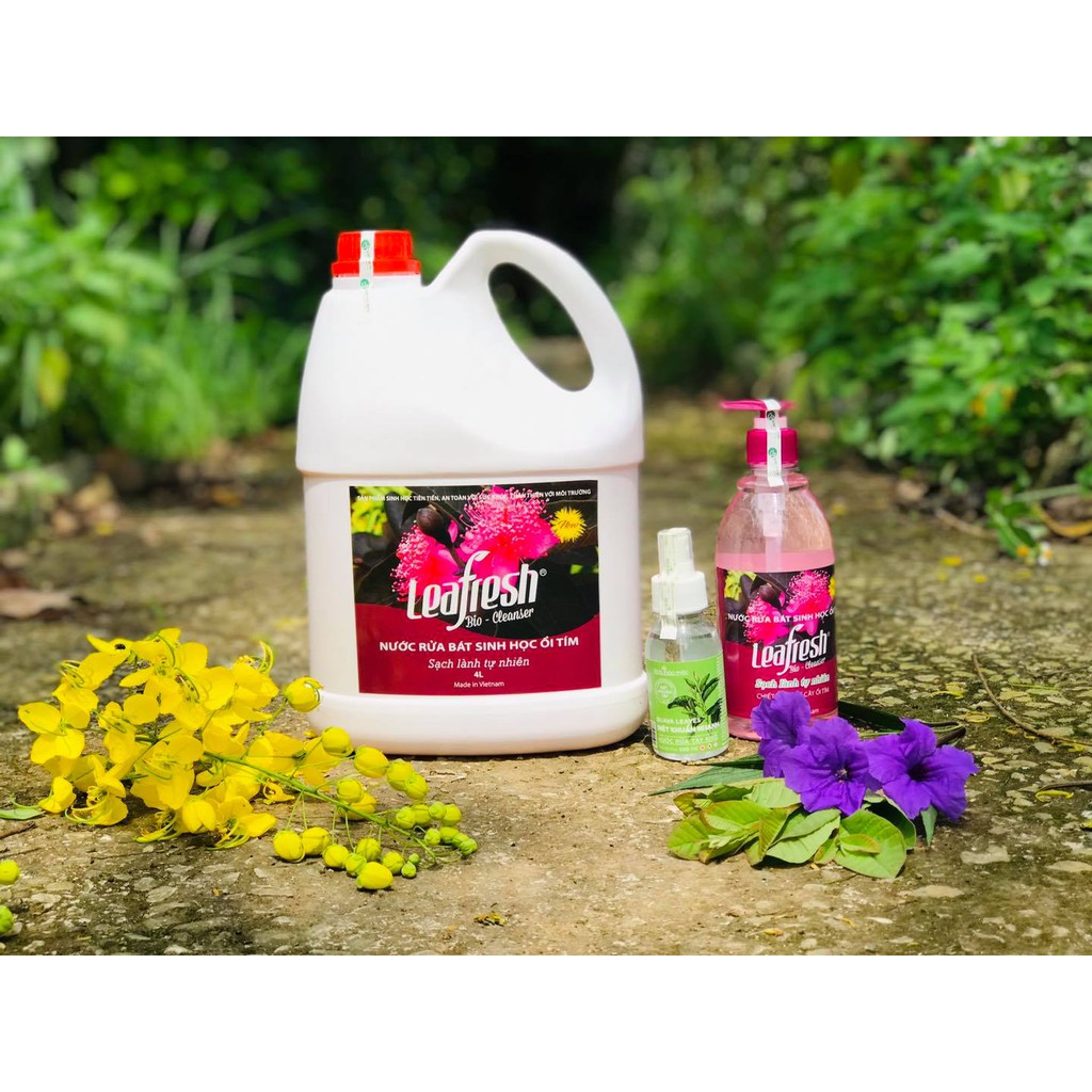 Nước Rửa Chén Sinh Học Ổi Tím Leafresh 4L