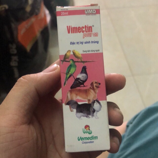 Chai nhỏ diệt nấm, ve, bọ cho chó - mèo- thỏ- chim vimectin