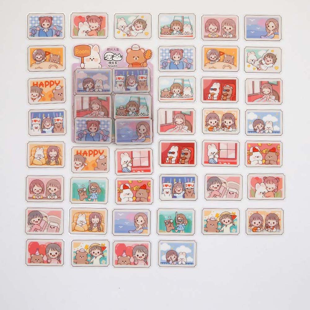 Miếng Dán Trang Trí Sổ Tay / Album Ảnh Họa Tiết Hoạt Hình Kawaii Dễ Thương Diy
