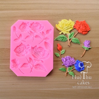 Khuôn silicon Hoa Hồng Nhỏ làm bánh rau câu 4D
