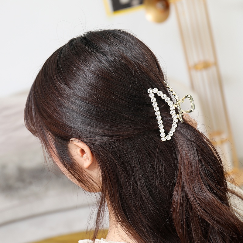 Kẹp Tóc Kim Loại Đính Ngọc Trai Phong Cách Nhật Hàn