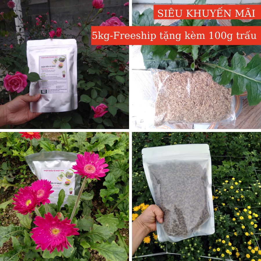 [Freeship] Phân bón hữu cơ nhập khẩu từ Nhật Bản -Sản phẩm Organic - Dùng cho hoa, cây cảnh, cây ăn quả và rau mầu