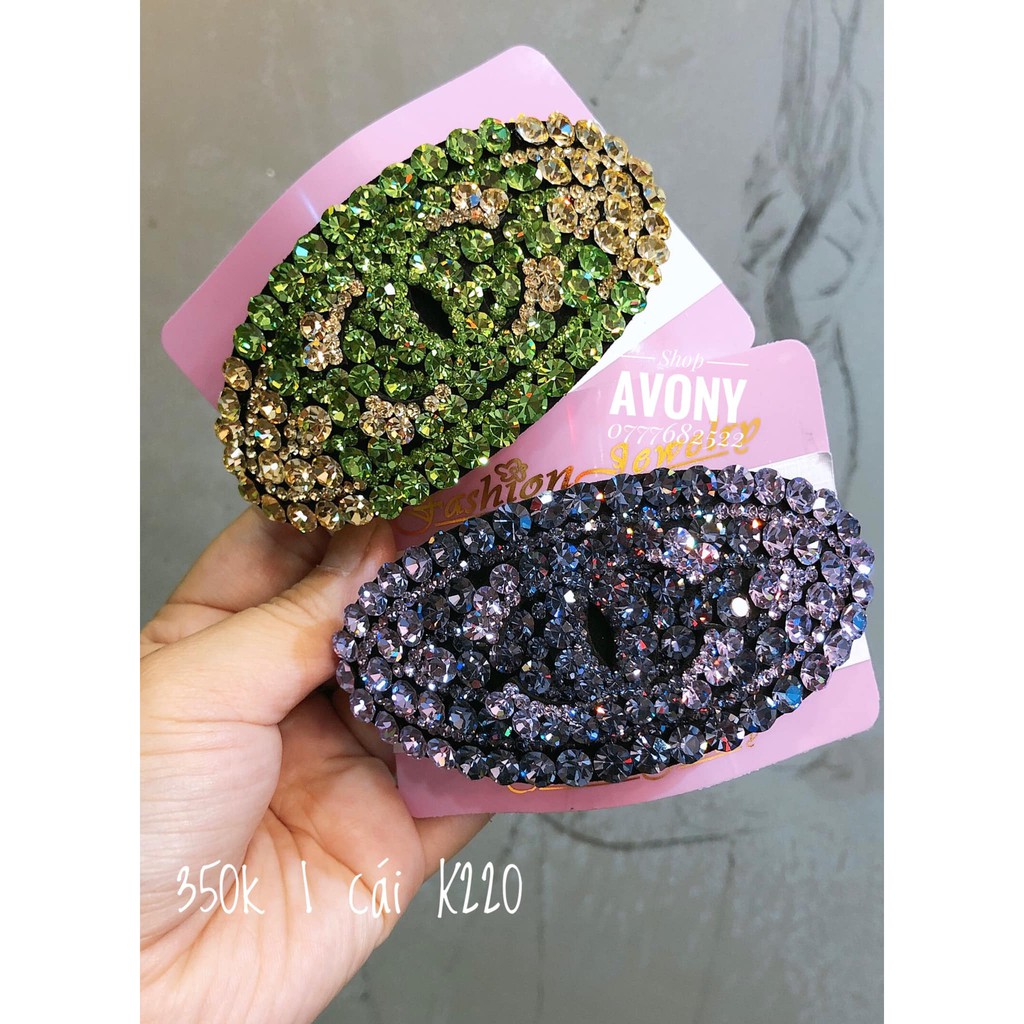 Kẹp đuôi tóc đẹp đính đá màu cao cấp