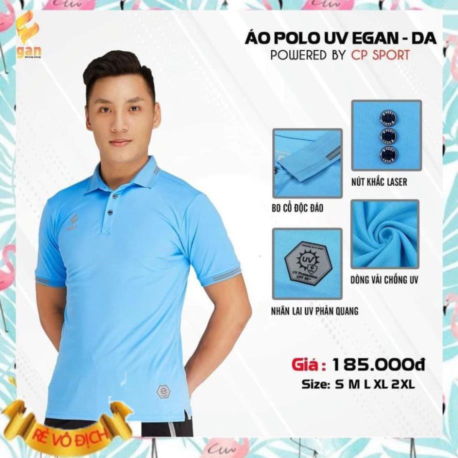 [Sales Sốc] Áo polo thể thao nam UV Egan,áo phông nam có cổ egan hàng chính hãng CP Sport