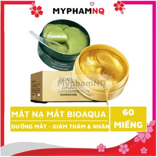 Hộp 60 Miếng Mặt Nạ Dưỡng Mắt, Giảm Quầng Thâm, Bọng Mắt, Nhăn Mắt Bioaqua Eyemask Hydrating 60 miếng - MyphamNQ