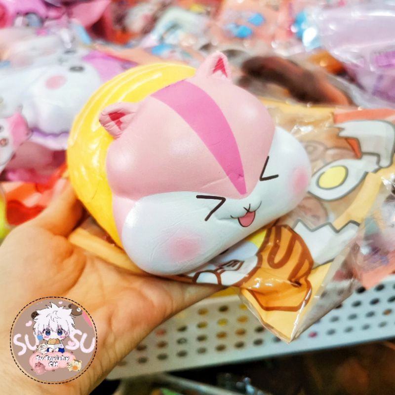 Đồ chơi bóp mềm Squishy chính hãng Popular Poli trứng cuộn màu hồng