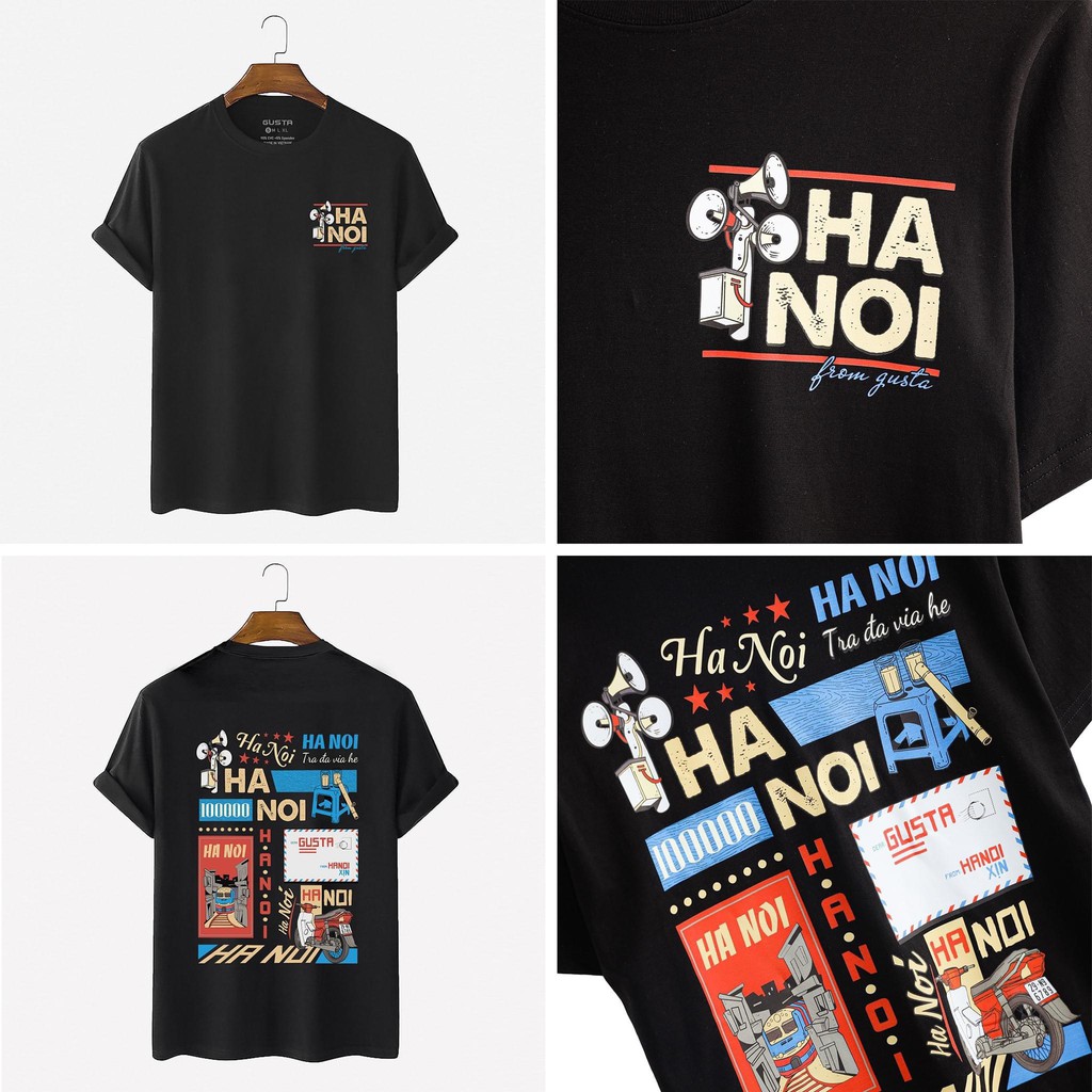 【FREE SHIP】Áo Thun Tay Lỡ From rộng nam nữ unisex in HÀ NỘI TRƯỚC SAU chất vải dày mịn co dãn 4 chiều- BW Fashion