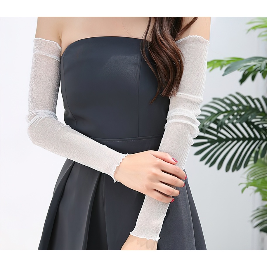 1 Cặp Găng Tay Chống Nắng / Tia UV Bảo Vệ Cánh Tay Thời Trang Mùa Hè Cho Nam Nữ