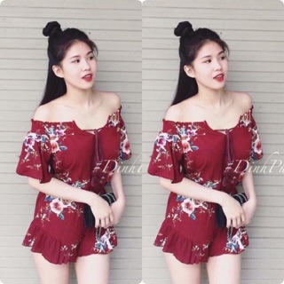 Jum hoa trễ vai nơ cổ