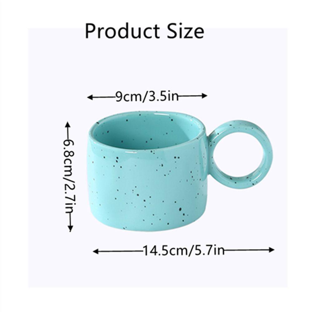 PISTA Cốc Sứ Uống Nước 300ML Có Tay Cầm Màu Sắc Ngọt Ngào