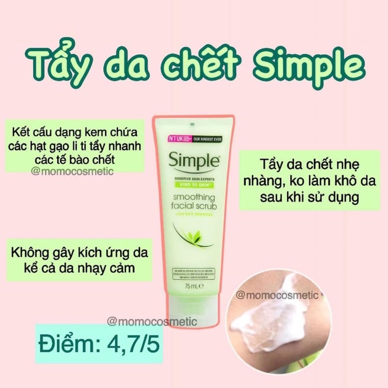 Tẩy da chết Simple Smoothing Facial Scrub