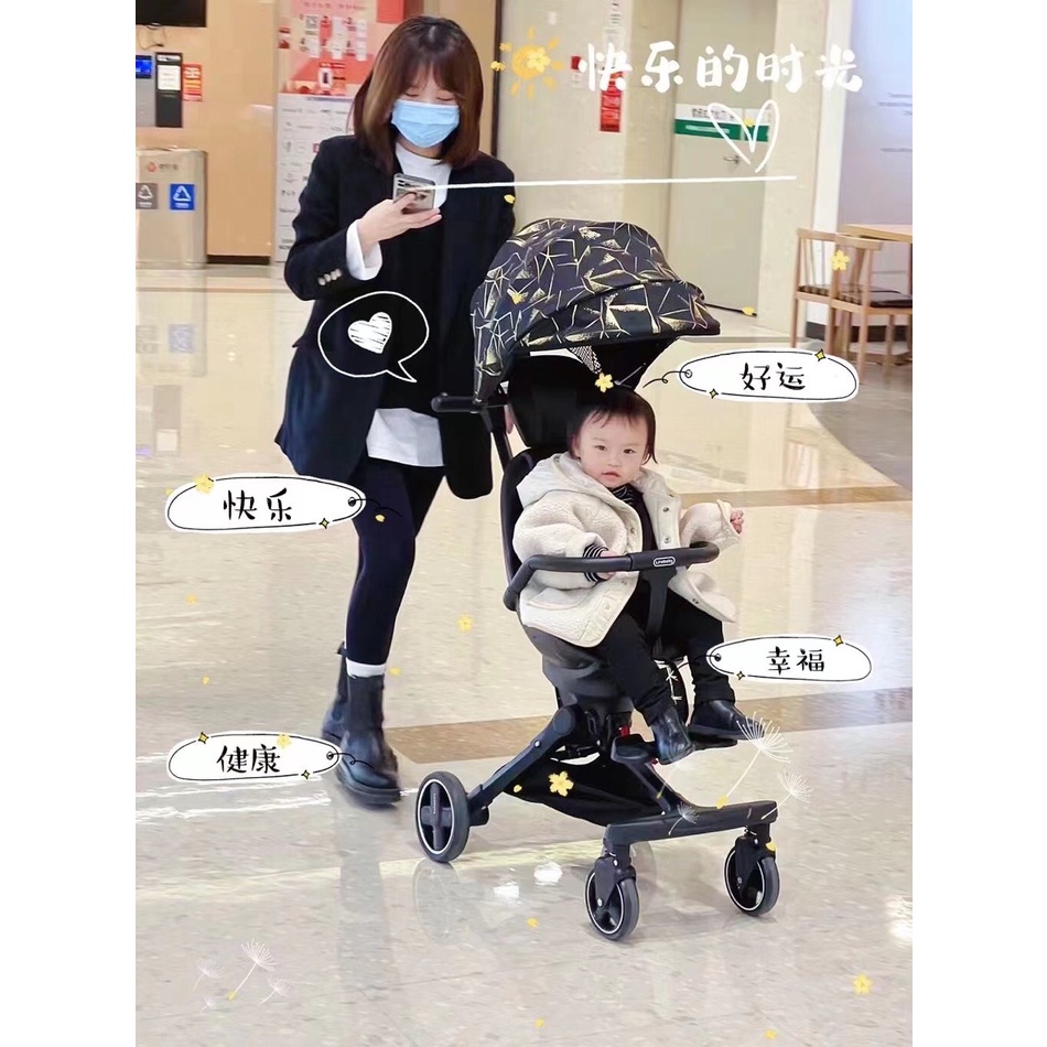 Xe đẩy cho bé, Xe đẩy em bé gấp gọn 2 chiều cao cấp