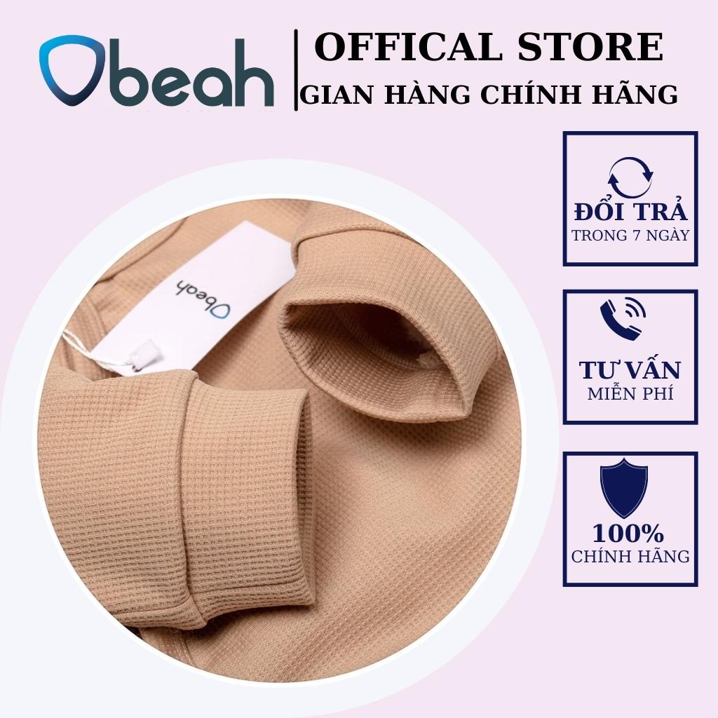 Đồ bộ bé trai, set bộ cotton tổ ong màu cà phê Fullsize từ 59 đến 90 cho bé từ 0 đến 24 tháng obeah_officialstore