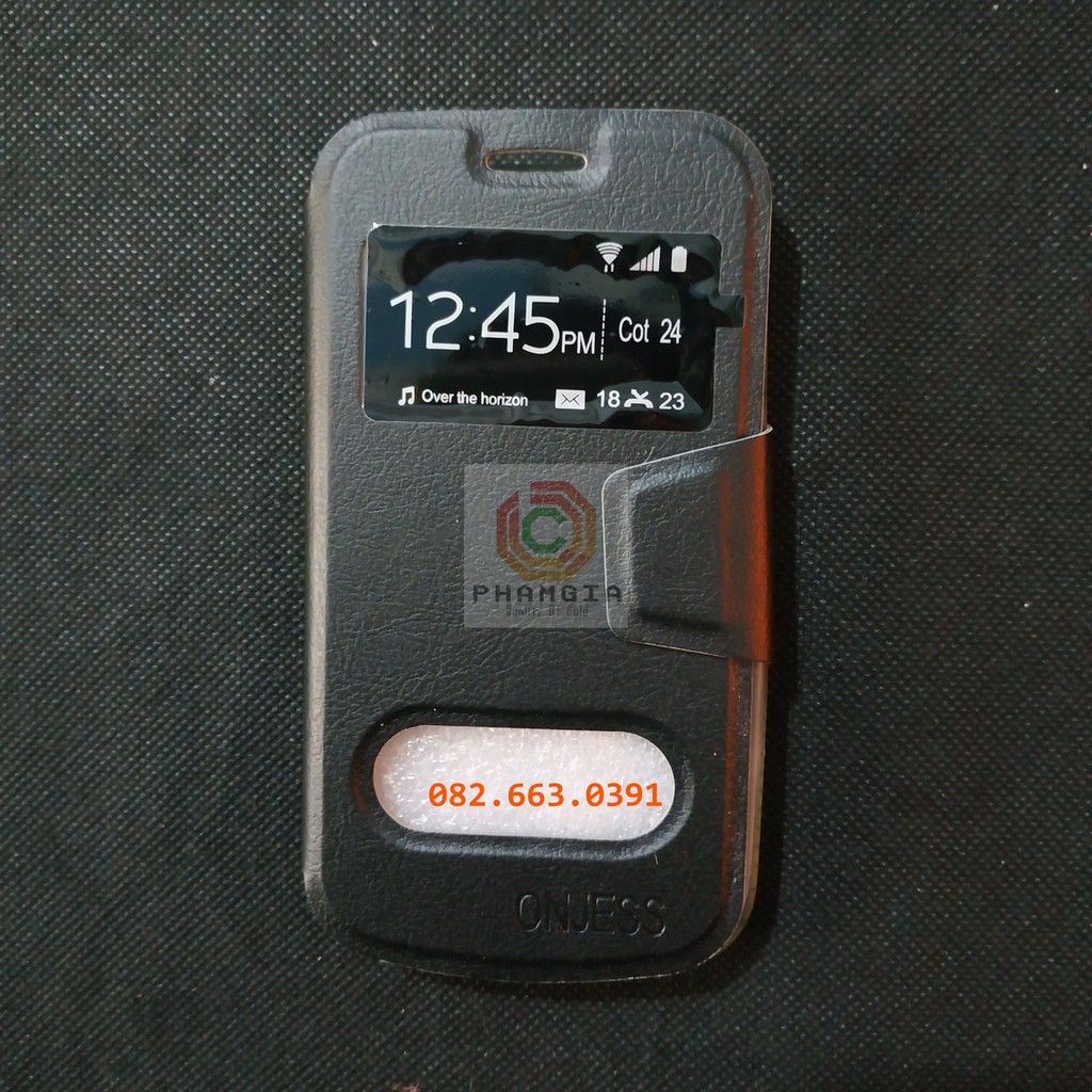Bao da Nokia 1 có đồng hồ xem giờ, chất liệu da sang trọng