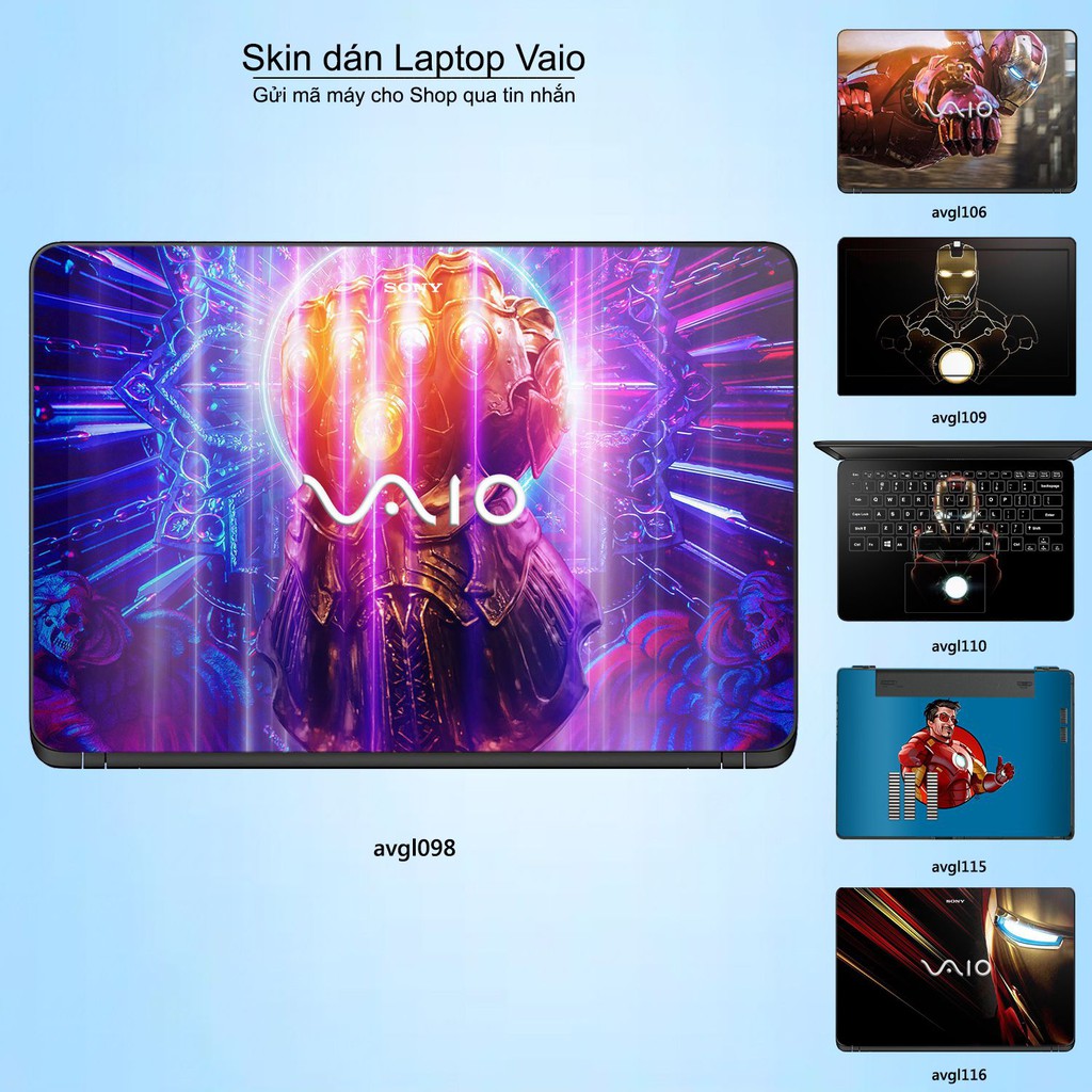 Skin dán Laptop Sony Vaio in hình Avenger _nhiều mẫu 2 (inbox mã máy cho Shop)