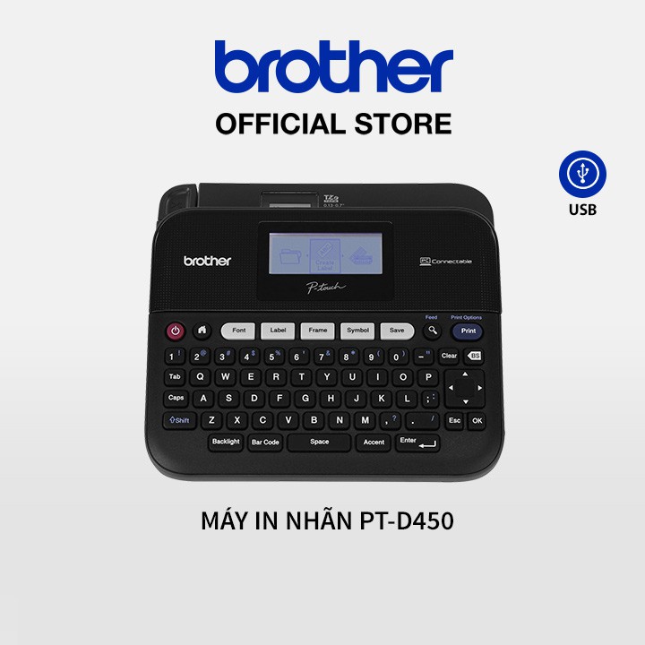 Máy in nhãn để bàn Brother PT-D450