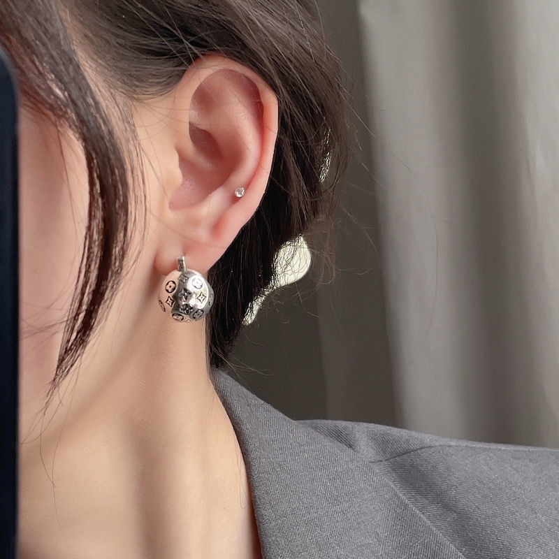 Bông tai hình cầu hoa Hàn Quốc thời trang bông tai nữ cao cấp bông tai sang trọng