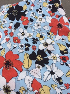 Vải thô cotton hoa phượng màu cam đất.