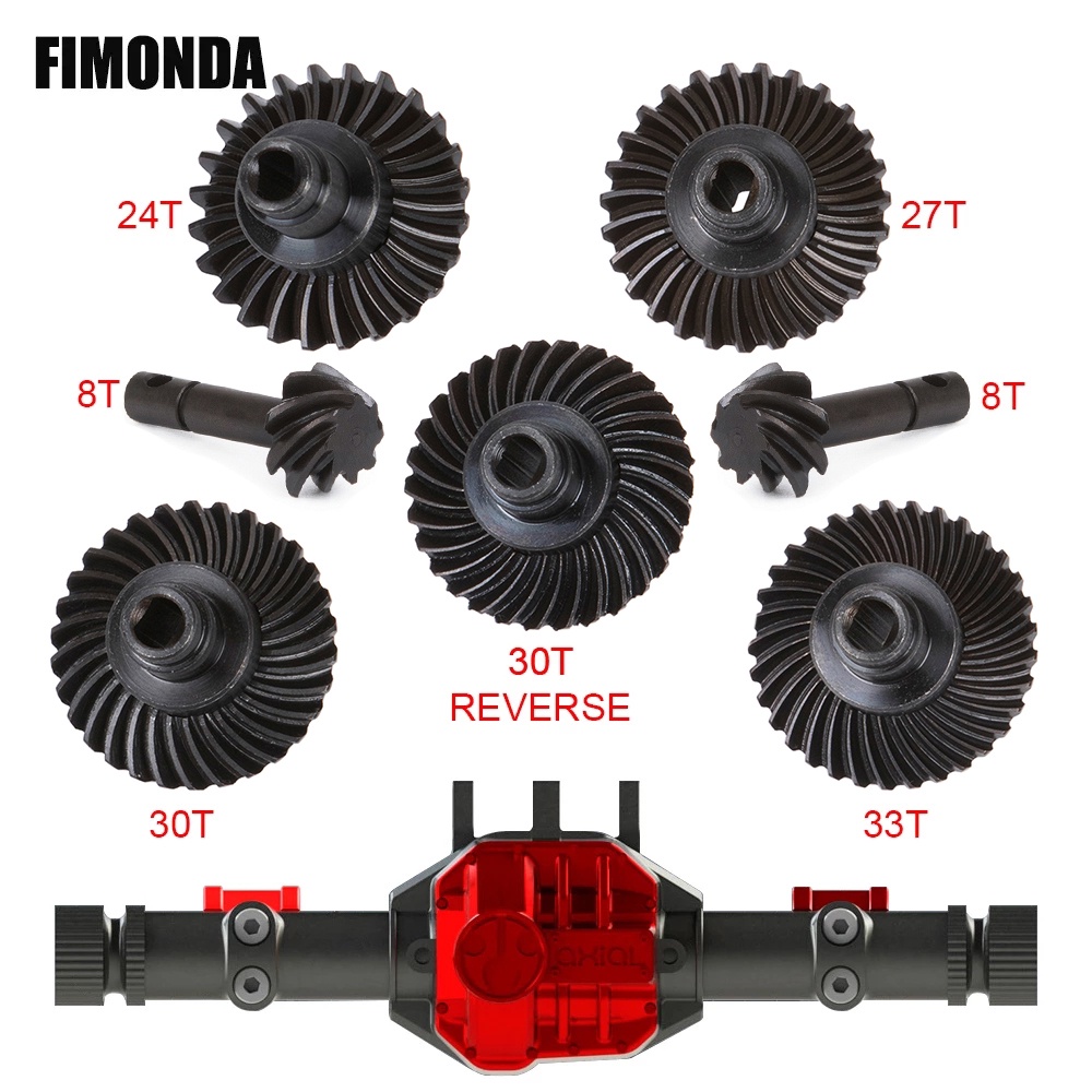 Bộ Bánh Răng 8t 24t / 27t / 30t / 33t Cho Trục 1 / 10 scx10 ii 90046 90047 ar44