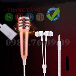 Micro Karaoke Mini kèm tai nghe cho điện thoại