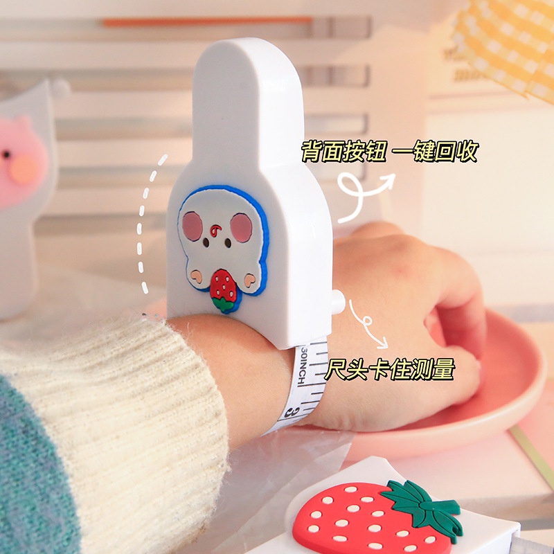 Thước Dây Mini Đa Năng Họa Tiết Hoạt Hình Dễ Thương Di Động Tiện Dụng Cho Học Sinh