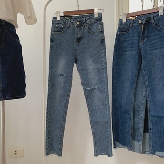 Quần skinny jeans rách gối LQ Q-921
