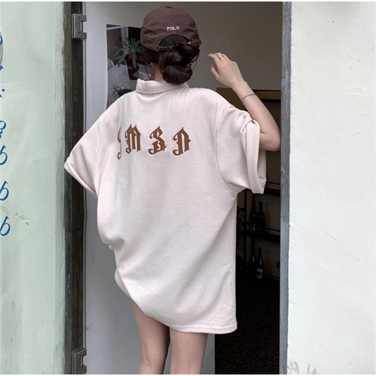 Áo Thun Ngắn Tay Thêu Họa Tiết Xinh Xắn Dành Cho Nữ