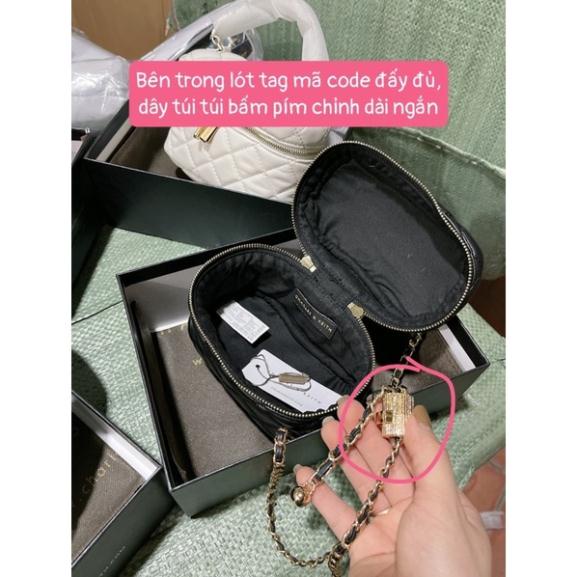 Túi cê ka trần trám dáng cốp có quai cầm và dây đeo chéo kèm hộp hàng cao cấp