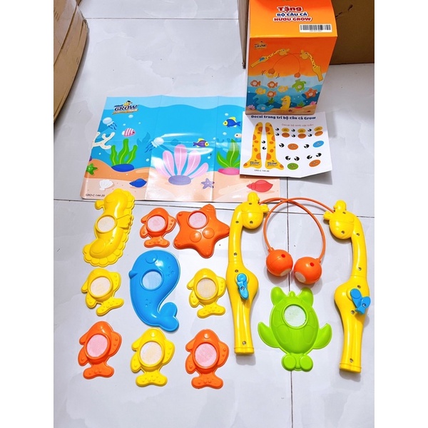 Bộ câu cá vui nhộn gồm 2 cần câu và cá bằng nhựa cho bé